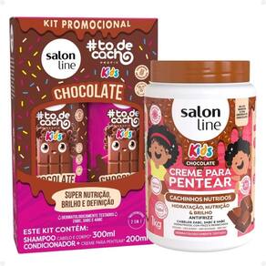 Kit Salon Line Kids: Shampoo e Condicionador + Creme para Pentear Chocolate