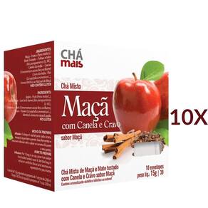 Chá de Maçã Canela e Cravo Vegano Cx10 Sachês de 1,5g, Kit 10
