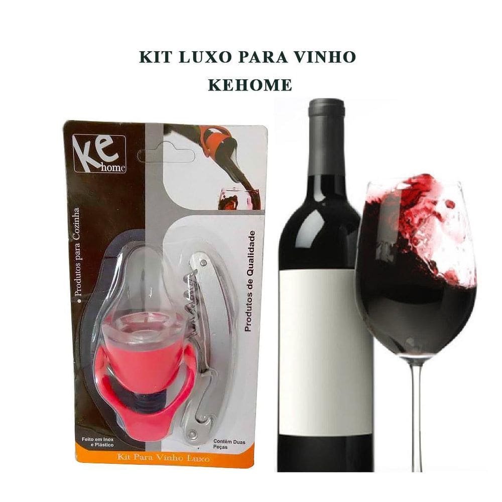 Kit Vinho Luxo Acessórios 2 Peças - Kehome