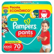 Fralda Pampers Pants Ajuste Total tamanho XXXG com 70 Unidades Descartáveis