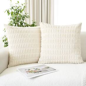 Capas de almofada CaliTime Comfy Corduroy Boho Listradas