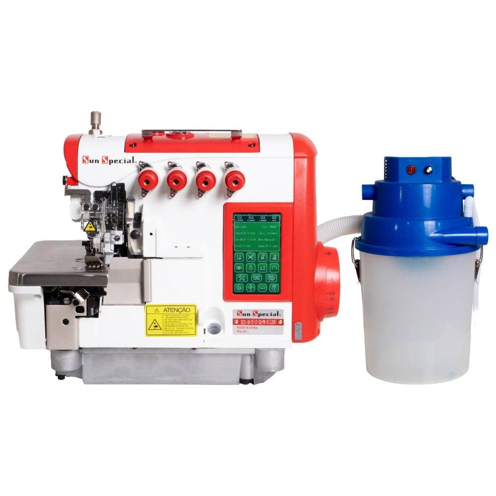 Máquina Costura Industrial Interlock Média Eletrônica SS21-5ET-UTC-CQ-PR-SU 220V - Sun Special