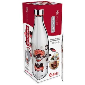 Garrafa De Vidro Decorada Para Leite 950 Ml Achocolatado
