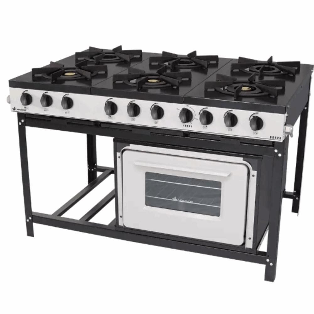 Fogão 6 Bocas Venâncio Bravo Com Forno Inox - Br6bf