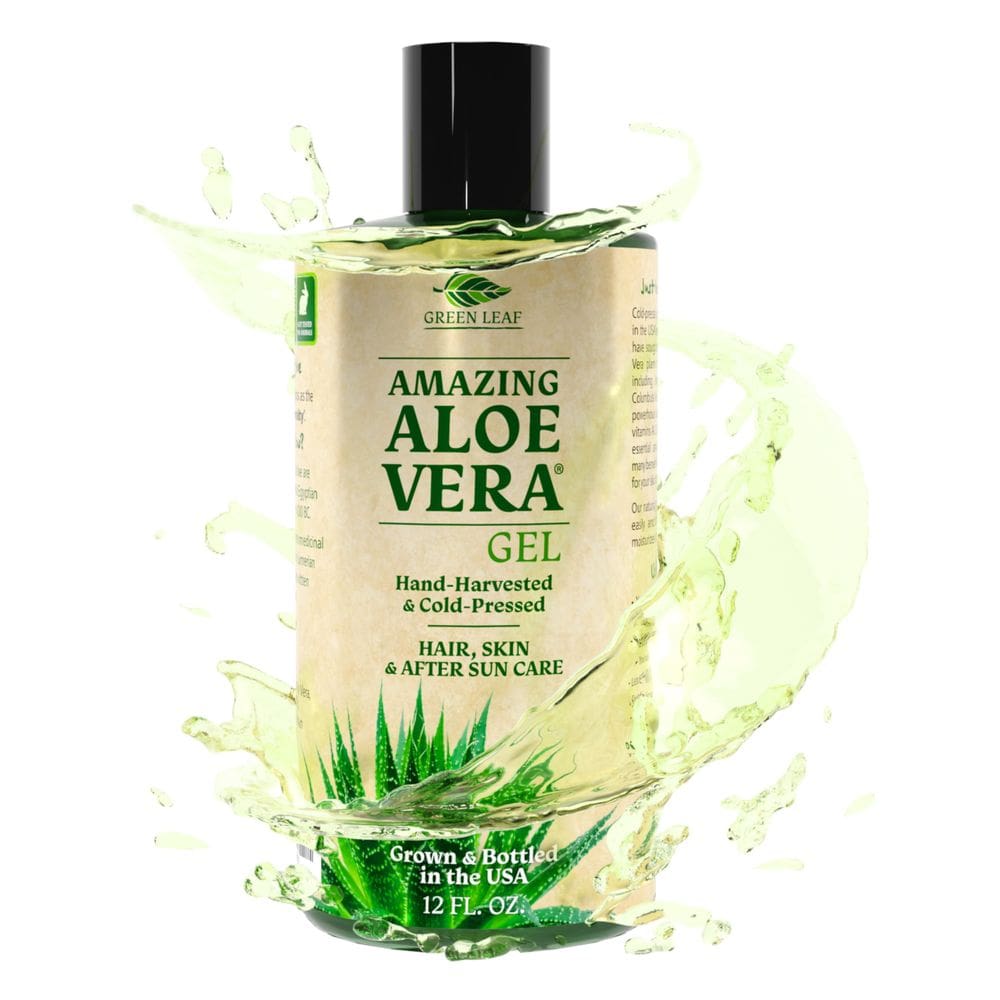 Gel de Aloe Vera Green Leaf Naturals 355 ml 100% puro sem perfume