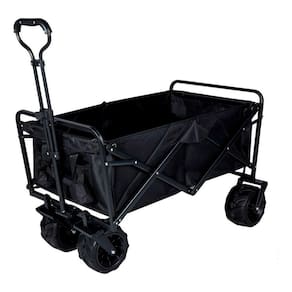 Carrinho Prático Dobrável Multifuncional Bolsa Roda 150kg Black