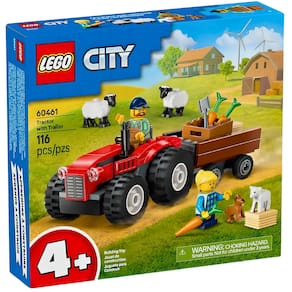 Lego City Trator de Fazenda Vermelho Trailer e Ovelhas 60461