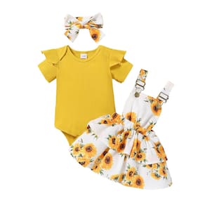 Roupas Tepuce Summer Outfits, macacão, saia geral, 12-18M, menina