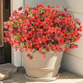 Flores artificiais Homsunny para decoração de primavera ao ar livre