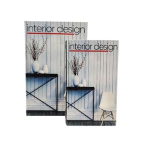 Caixa Livro Interior Design 21/27Cm Decorativa Kit 2Pc