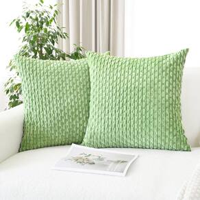 Capas de almofada CaliTime Comfy Corduroy, pacote de 2 a 45 cm