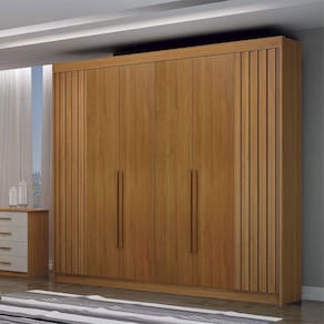 Guarda Roupa São Carlos Luxo 6 Portas em MDF Leifer