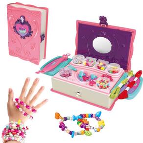 Biju Collection Box 3 em 1 Fazer Pulseiras Miçangas Com Acessórios