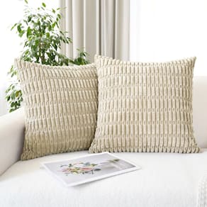 Capas de almofada CaliTime Comfy Corduroy Boho Listradas
