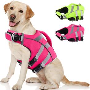 Colete salva-vidas para cães Kuoser High Flotation para natação