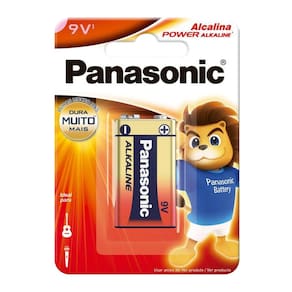 Bateria Panasonic Alcalina 9V com 1 Unidade
