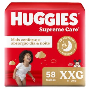 Fralda Huggies Supreme Care Tamanho XXG 58 Fraldas Descartáveis