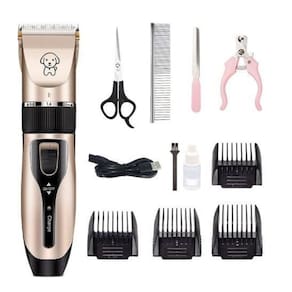 Kit Maquina De Tosa Cães Cortador Elétrico Profissional