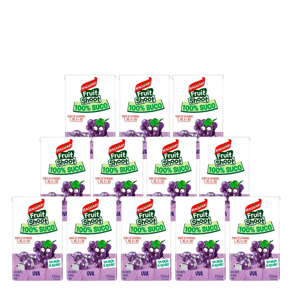 Suco de Uva Maguary 100% Fruit Shoot 150ml 12 Unidades