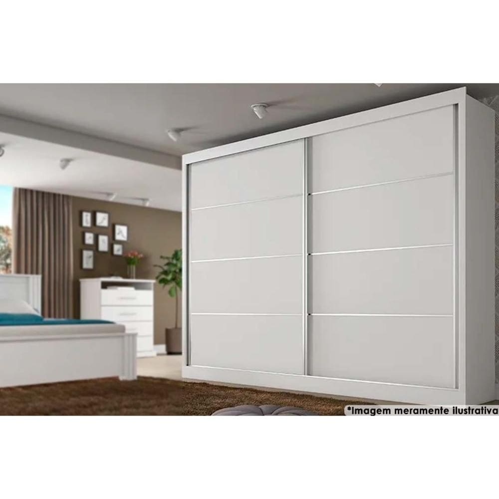 Guarda Roupa Casal 2 Portas e 4 Gavetas Verona Plus Branco - Europa