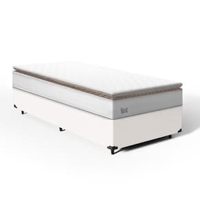 Cama Box com Colchão de Molas Ensacadas Pillow Top Neve Solteiro 88cm