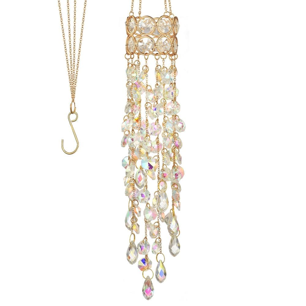 Decoração de jardim com janela suspensa Crystal Sun Catcher