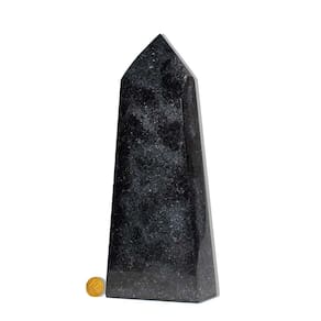 Ponta Quartzo Preto Pedra Natural Lapidado 3,6kg 26cm