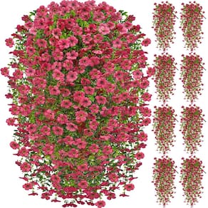 Flores artificiais penduradas Faylifeway para atividades ao ar livre x8