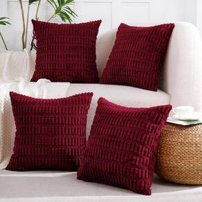 Capas de almofada All Smiles Decorative Burgundy 40x40cm