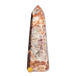 Ponta Calcedônia Mosaico Pedra Natural 1,6Kg 26cm Classe B