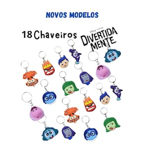 18 Chaveiros Divertidamente emoçoes filme papelaria presente lembrancinha de aniversario barato natal