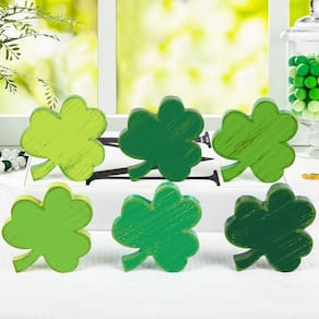 Decoração de mesa COCHIE St. Patrick`s Day Shamrock, conjunto de 6