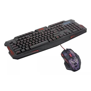 Kit Gamer Bright 594 Teclado E Mouse Preto Rgb Led Abnt2