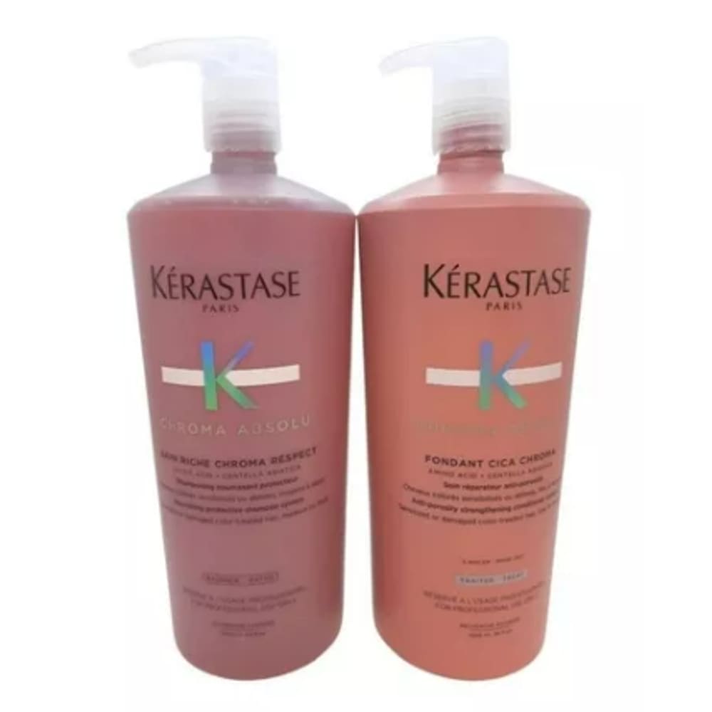 Kit Kérastase Chroma Absolu Shampoo 1l + Condicionador 1l