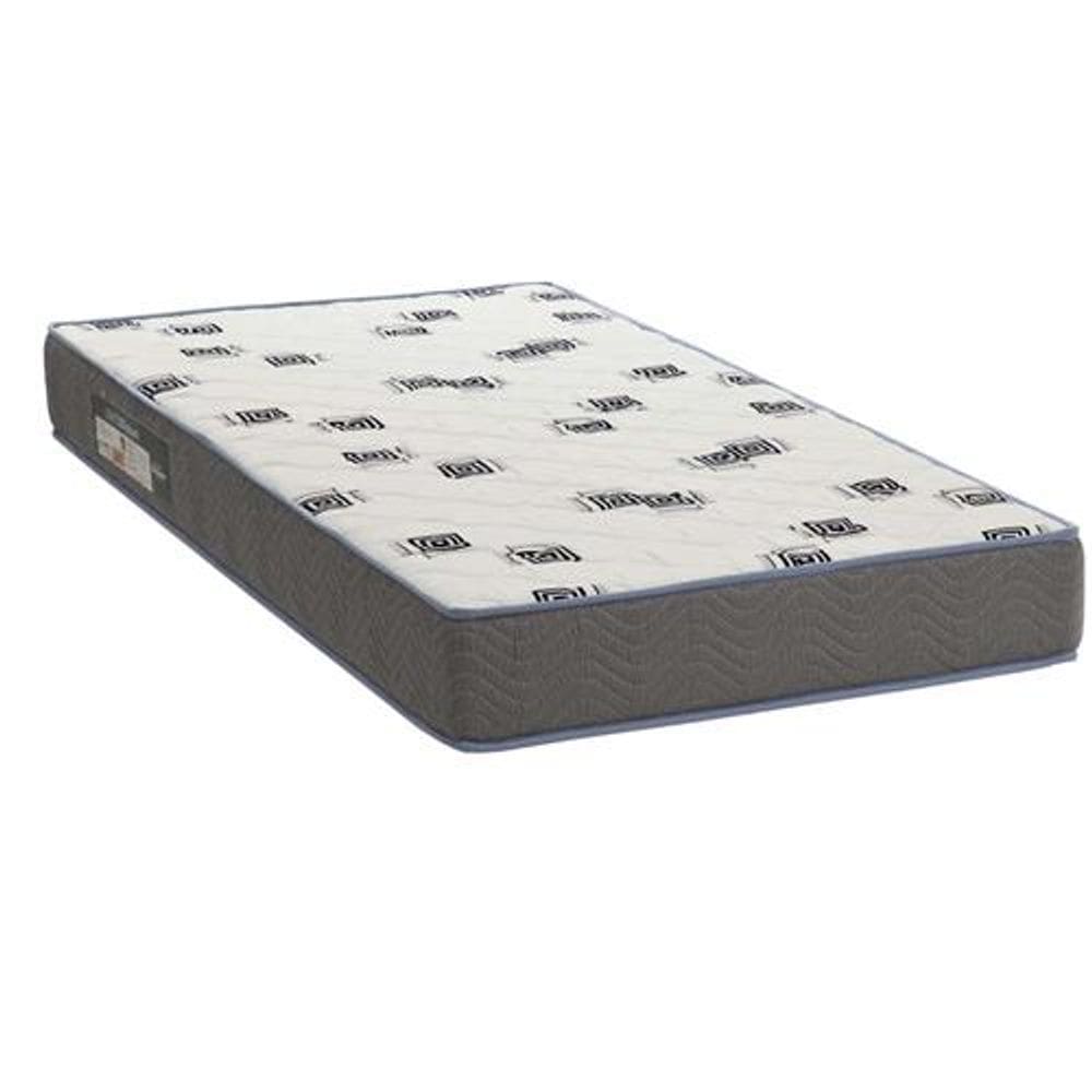 Colchão Molas Solteiro Suede Cor Cinza (0,88x1,88m)