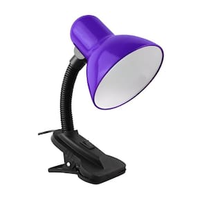 Luminária De Mesa Com Presilha Cor Roxa Bivolt Lk-777