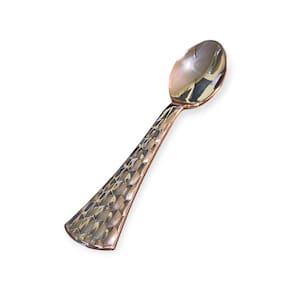 Kit 12 Colheres Rose 13,8Cm Descartável Doce Bolo Festas