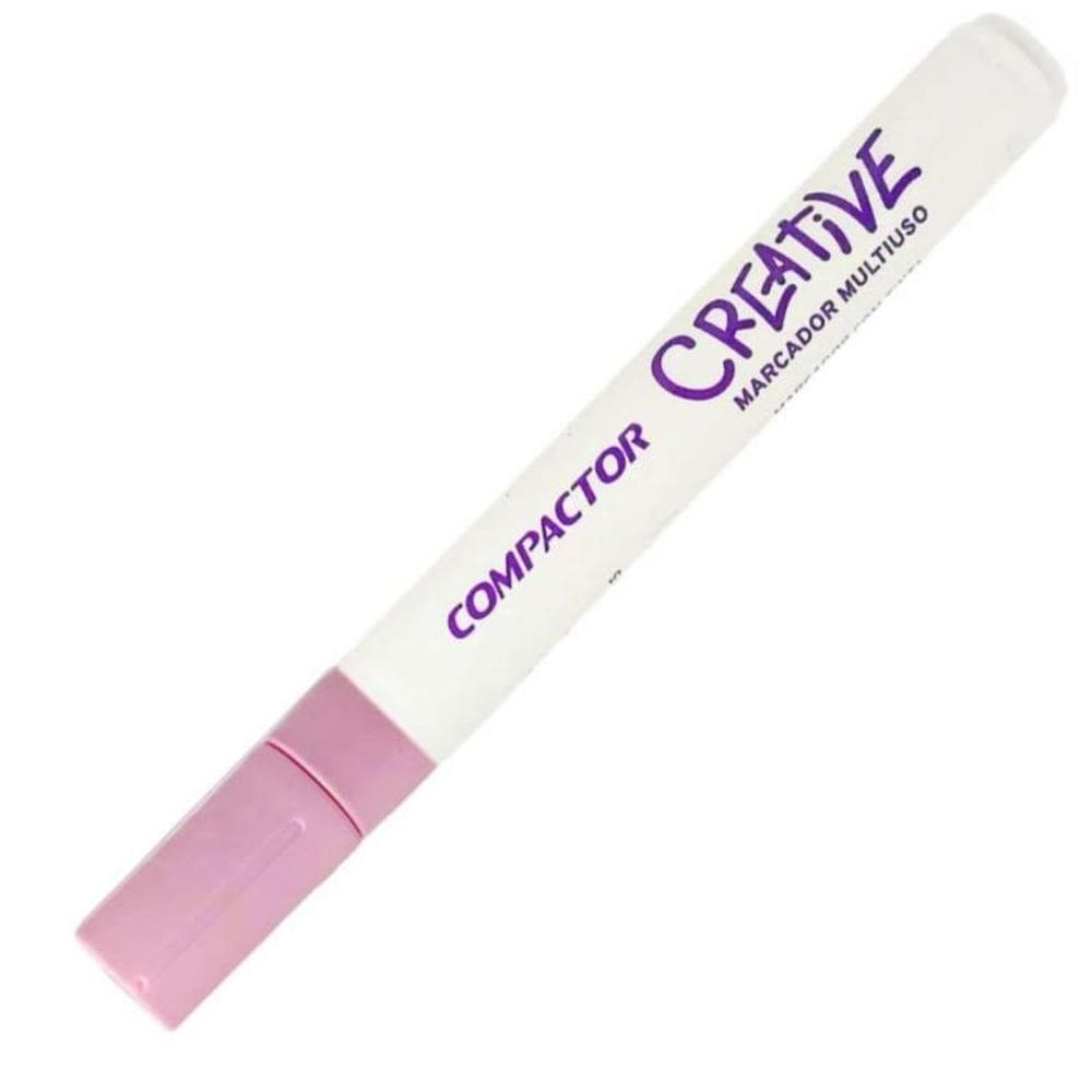 Marcador Multiuso Creative 4Mm Rosa Claro Compactor 2897014