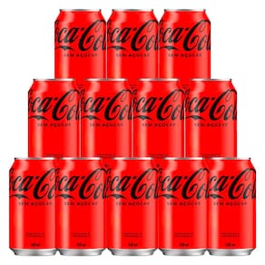 Refrigerante Coca-Cola Zero Lata 350ml 12 Unidades