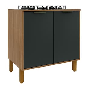 Balcão para Cooktop Toronto 80cm 2 Portas com Tampo MDP - Indékes