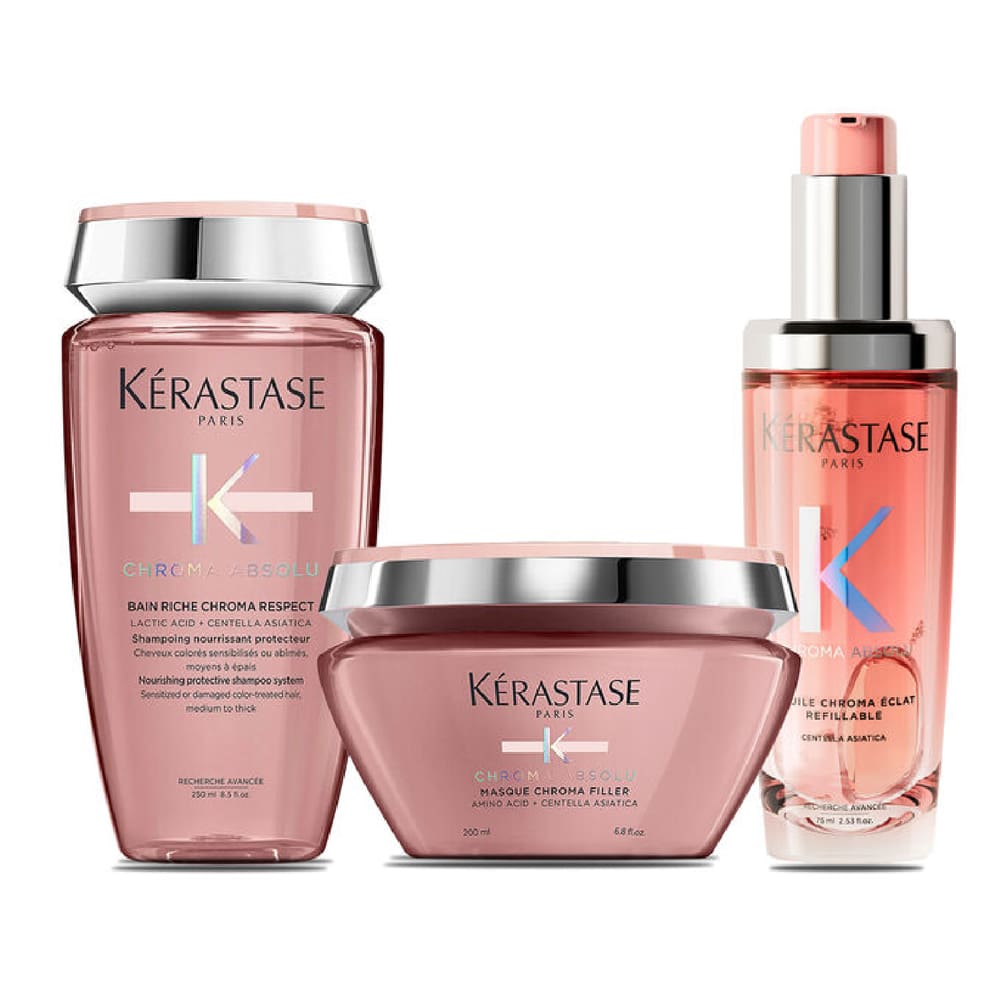 Kit Shampoo + Máscara + Óleo Refilável Chroma Absolu