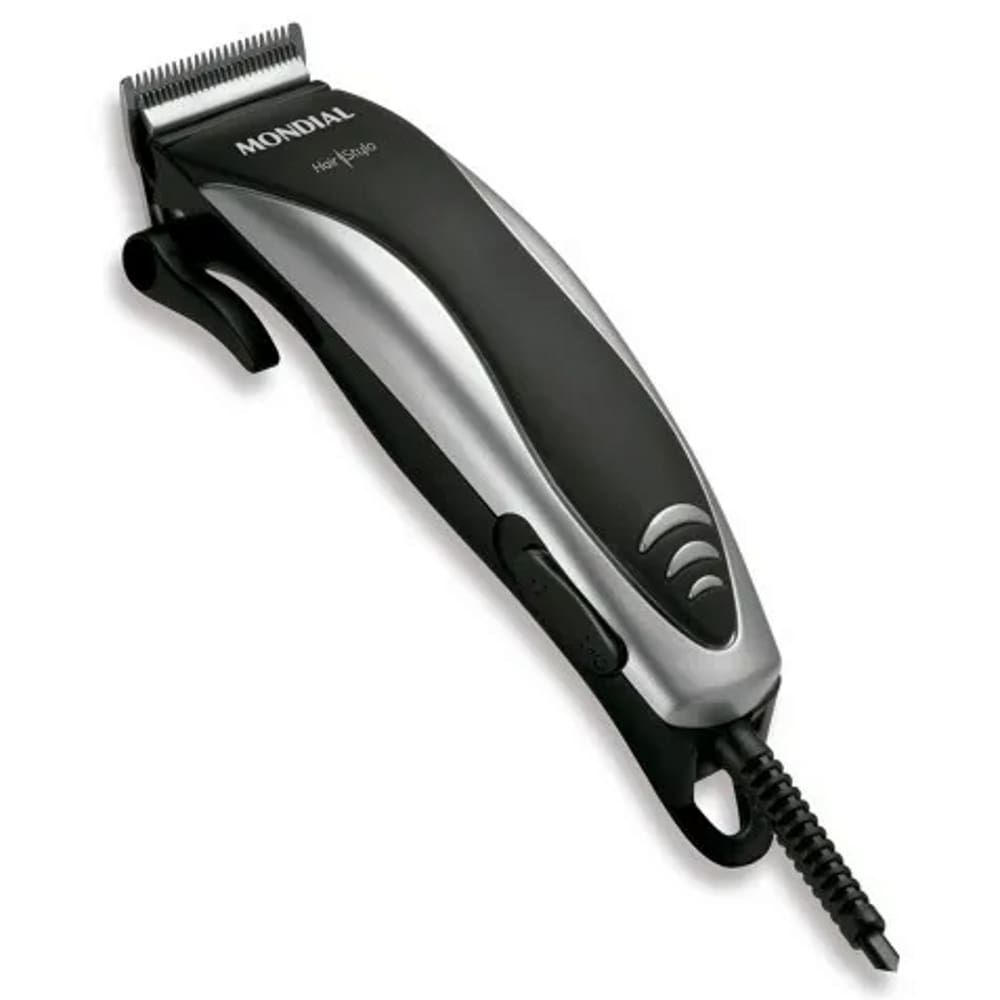 Maquina Cortar Cabelos Mondial 4 Pentes Silver Black 127V