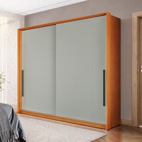 Guarda Roupa 2 Portas de Correr 2 Gavetas Lisboa Freijó/Verde