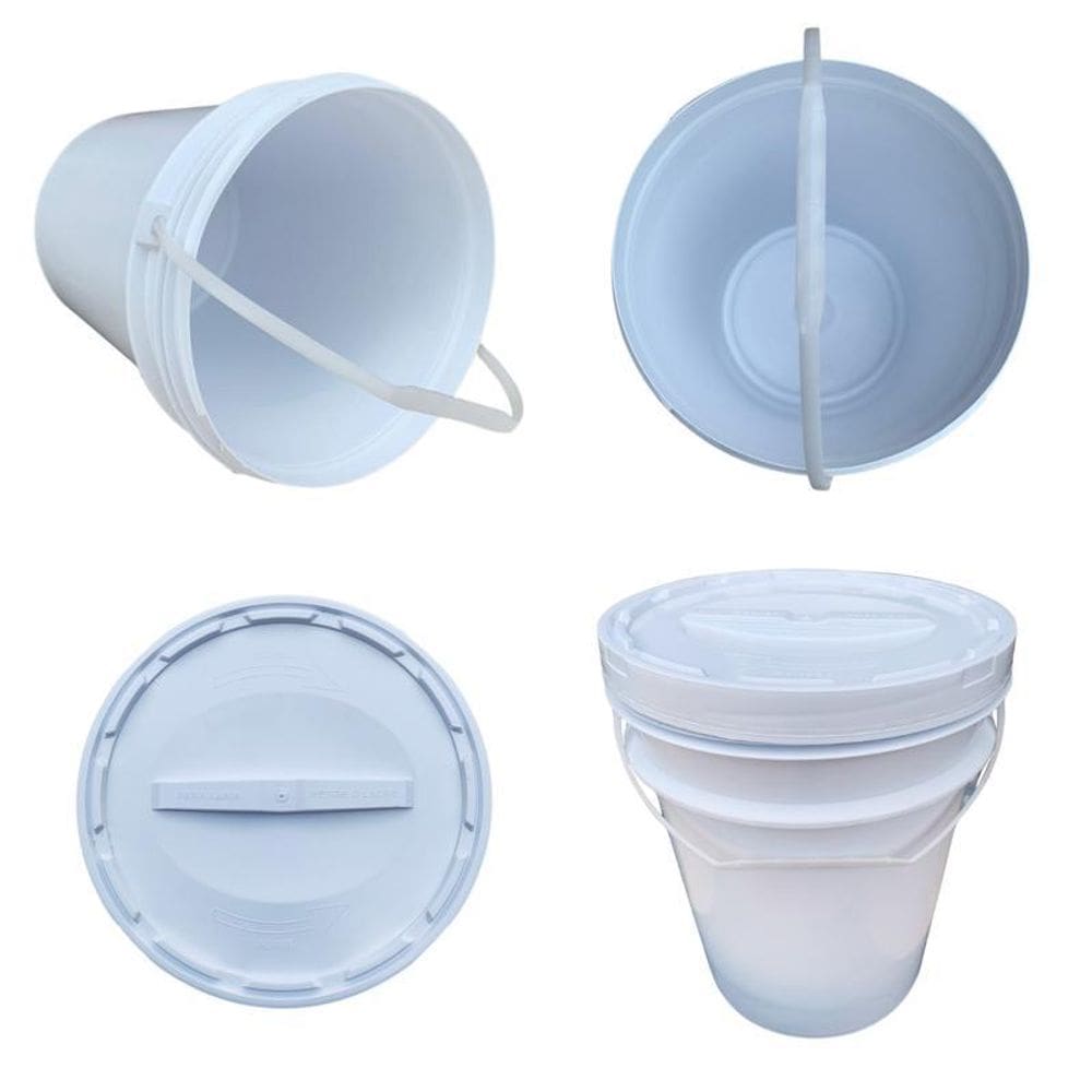 Balde 20L Tampa Rosqueavel Para Cachorro - Kit 4 Pçs