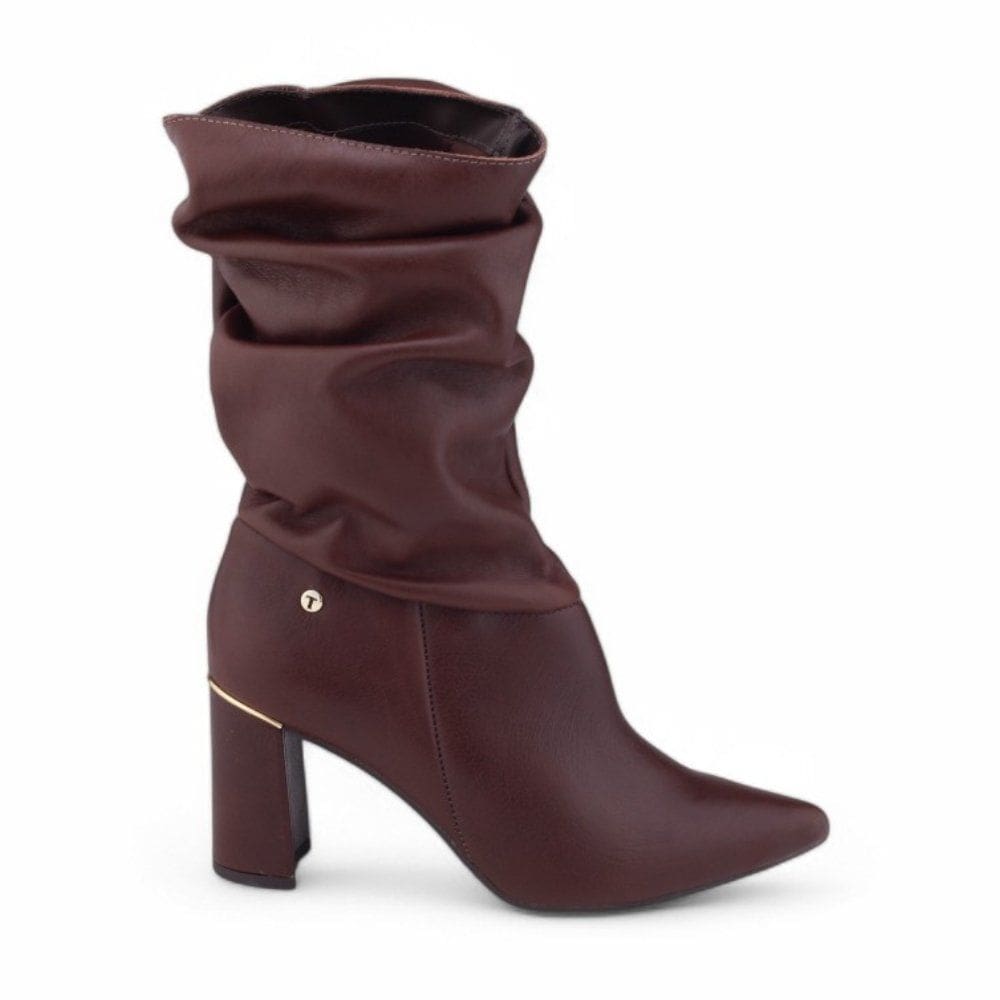 Bota Feminina Tanara T8914 Smell Salto alto Couro