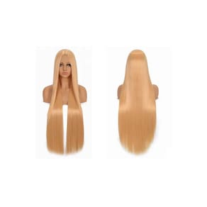 Peruca Super Longa Princesa Rapunzel Anime Cosplay Loiro