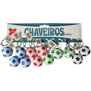 Chaveiro Bola Futebol 3,5 Cm 12 Unid - Make+