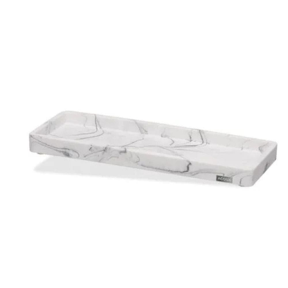 Bandeja Decorativa Acqua Aroma G 28x10,5cm Mármore