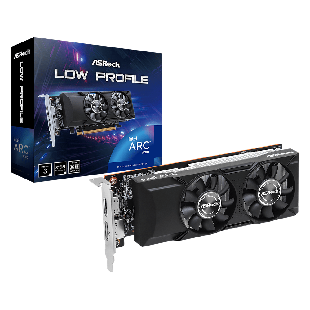 Gpu ASROCK INTEL ARC A310 Challenger LP 4G 64 BITS (A310 LP 4G) 90-GA4NZZ-00UANF