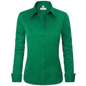 Camisa de botão siliteelon para mulheres, verde sem rugas